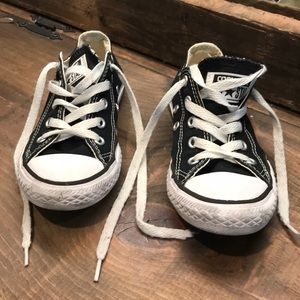 Girls black converse